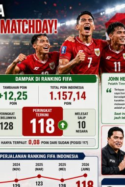 Garuda Terbang Tinggi! Dua Kemenangan Beruntun Bawa Indonesia Melesat di Ranking FIFA